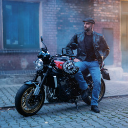 Veste de Moto en Cuir haut de gamme pour hommes ultra résistante - Taille S à 6XL