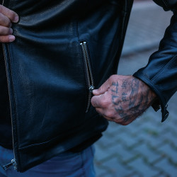 Veste de Moto en Cuir haut de gamme pour hommes ultra résistante - Taille S à 6XL