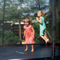 Trampoline avec échelle de sécurité et filet de protection - Grand damiètre 366 cm