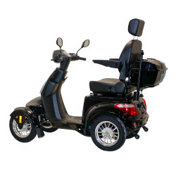 Scooter électrique à quatre roues avec autonomie de 50 km et 3 modes de vitesse de 6, 12 et 25 km/h - Écran numérique
