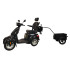 Scooter électrique avec quatre roues et remorque