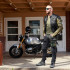 Veste de moto en cuir vintage pour hommes avec protections intérieures - Tailles S à 6XL