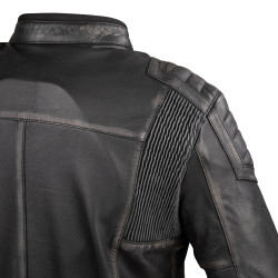 Blouson de moto pour hommes en cuir noir premium résistant - Taille M à 6XL
